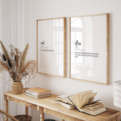 Office Work Set Of 2 Definition Prints - Magic Posters