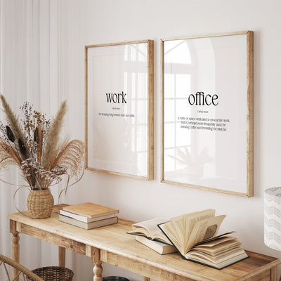 Office Work Set Of 2 Definition Prints - Magic Posters