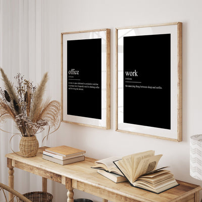 Office Work Set Of 2 Definition Prints - Magic Posters