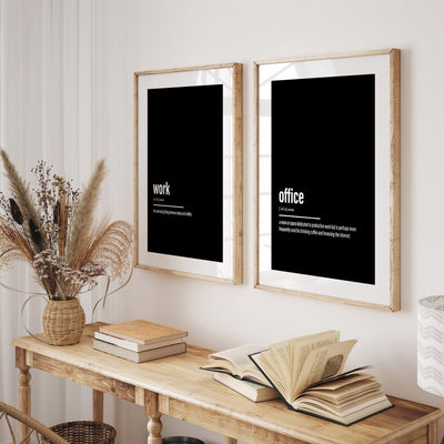 Office Work Set Of 2 Definition Prints - Magic Posters