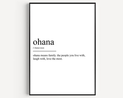 Ohana Definition Print - Magic Posters