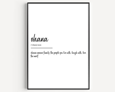 Ohana Definition Print - Magic Posters