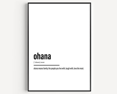 Ohana Definition Print - Magic Posters