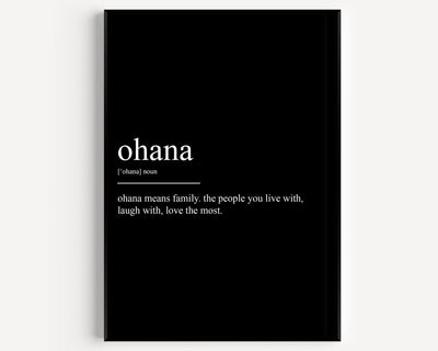 Ohana Definition Print - Magic Posters