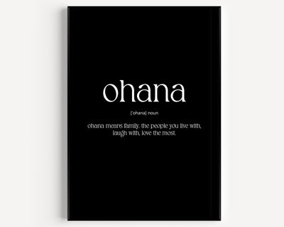 Ohana Definition Print - Magic Posters