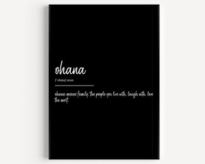 Ohana Definition Print - Magic Posters
