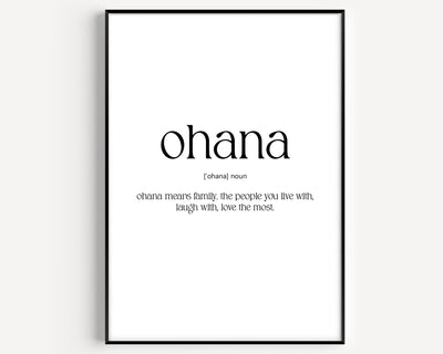Ohana Definition Print - Magic Posters