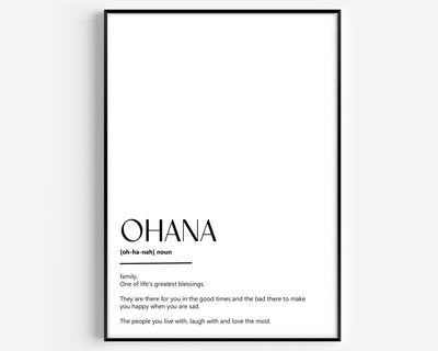 Ohana Definition Print V2 - Magic Posters