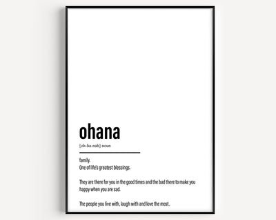 Ohana Definition Print V2 - Magic Posters