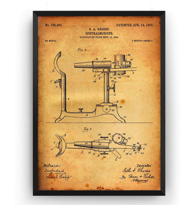 Ophthalmoscope 1903 Patent Print - Magic Posters