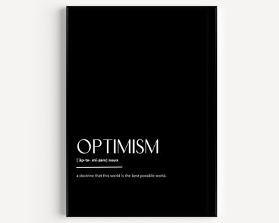 Optimism Definition Print - Magic Posters