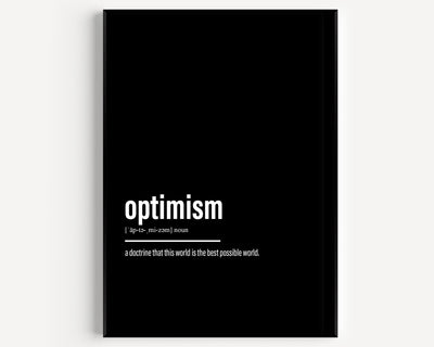 Optimism Definition Print - Magic Posters