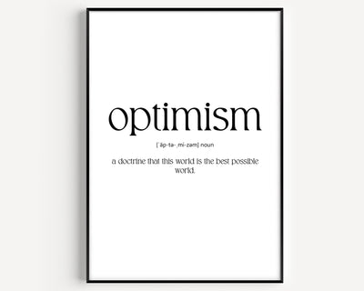 Optimism Definition Print - Magic Posters