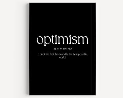 Optimism Definition Print - Magic Posters