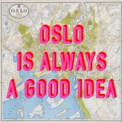 Oslo Retro Pop Art Map Print (square) - Magic Posters