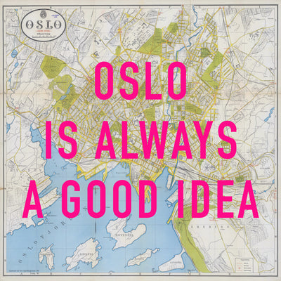 Oslo Retro Pop Art Map Print (square) - Magic Posters