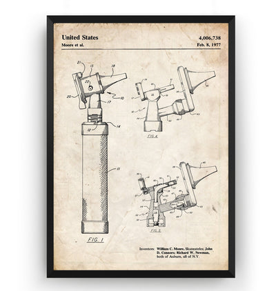 Otoscope 1977 Patent Print - Magic Posters