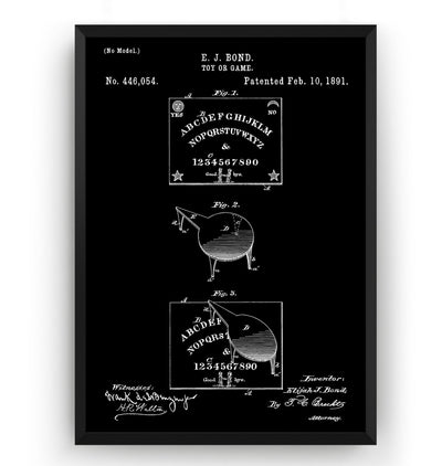Ouija Board 1891 Patent Print - Magic Posters