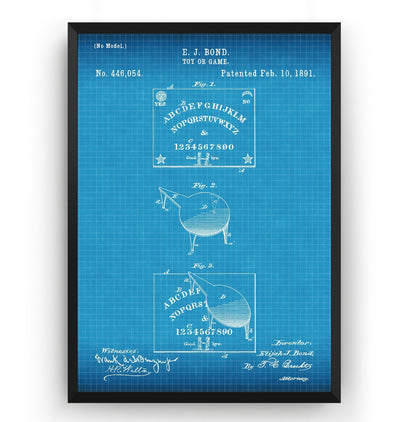 Ouija Board 1891 Patent Print - Magic Posters