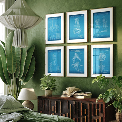 Outer Space Set Of 6 Patent Prints - Magic Posters