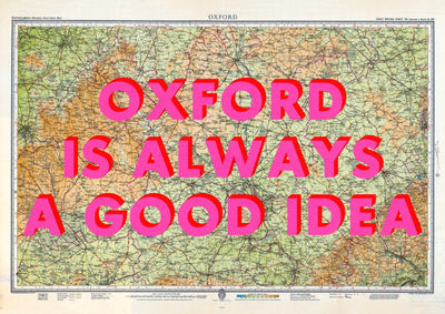 Oxford Retro Pop Art Map Print