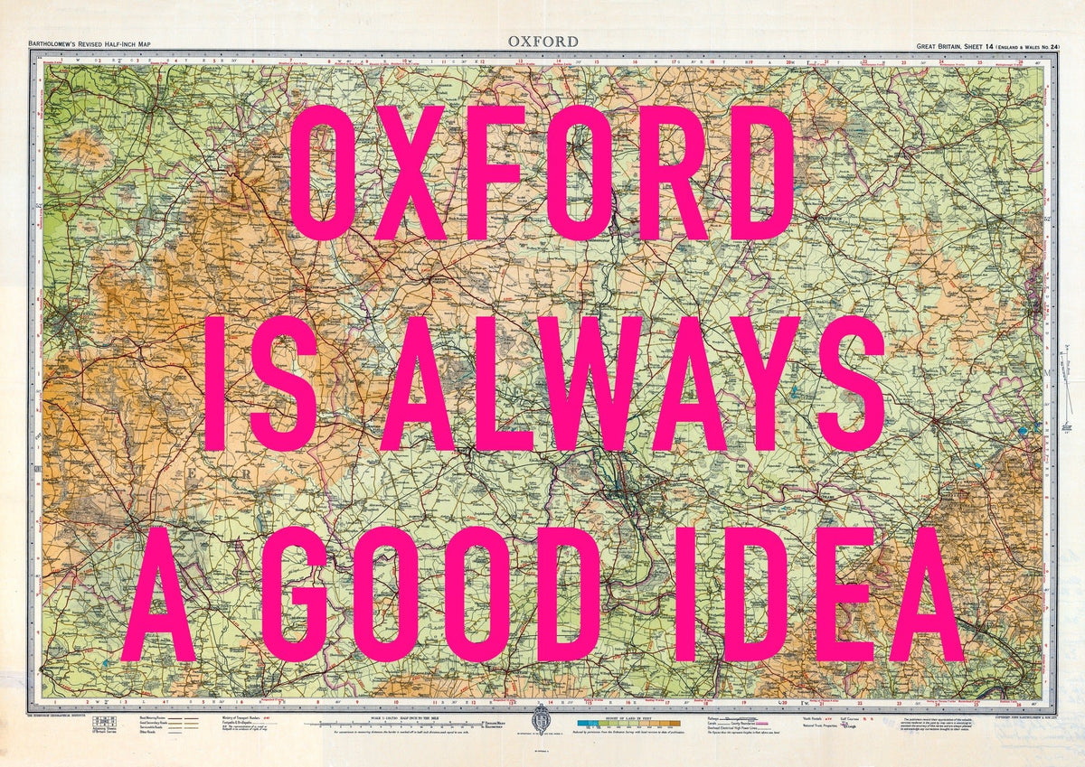 Oxford Retro Pop Art Map Print
