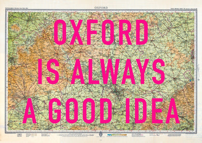 Oxford Retro Pop Art Map Print