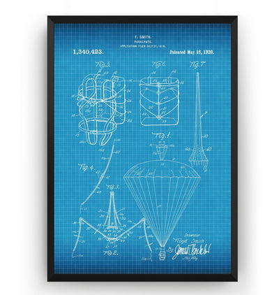 Parachute 1920 Patent Print - Magic Posters