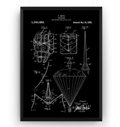 Parachute 1920 Patent Print - Magic Posters