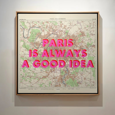 Paris Retro Pop Art Map Print - Magic Posters
