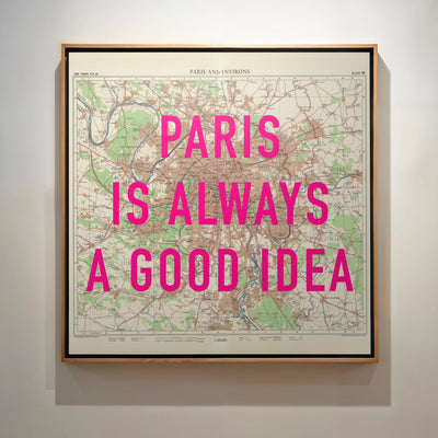 Paris Retro Pop Art Map Print - Magic Posters