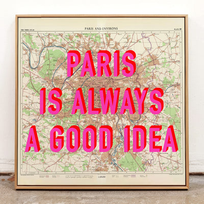 Paris Retro Pop Art Map Print - Magic Posters