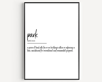 Park Definition Print - Magic Posters