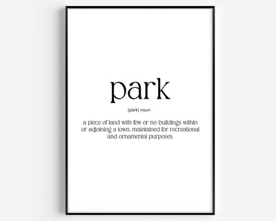 Park Definition Print - Magic Posters