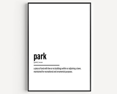 Park Definition Print - Magic Posters
