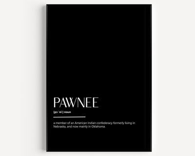 Pawnee Definition Print - Magic Posters
