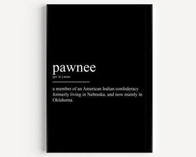 Pawnee Definition Print - Magic Posters