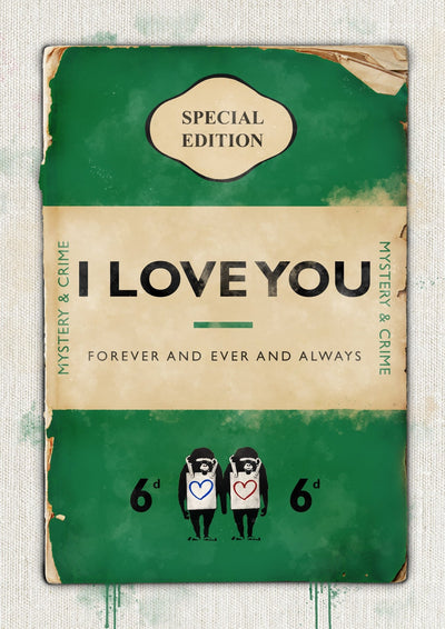 Personalised Book Cover Art Print (Green)