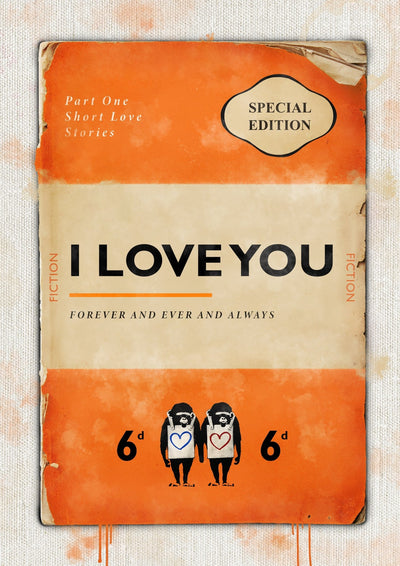 Personalised Book Cover Art Print (Orange)