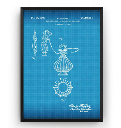 Perfume Container 1946 Patent Print - Magic Posters