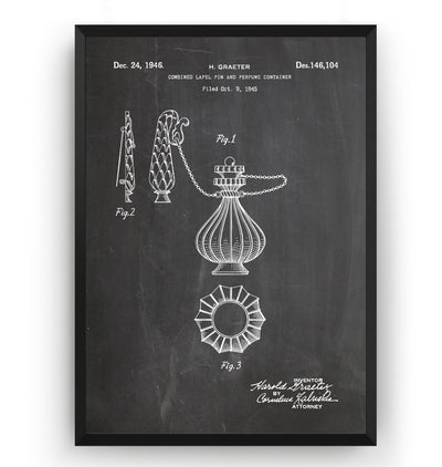 Perfume Container 1946 Patent Print - Magic Posters