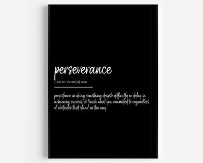 Perseverance Definition Print - Magic Posters