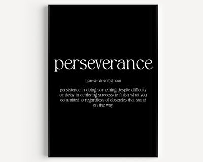 Perseverance Definition Print - Magic Posters