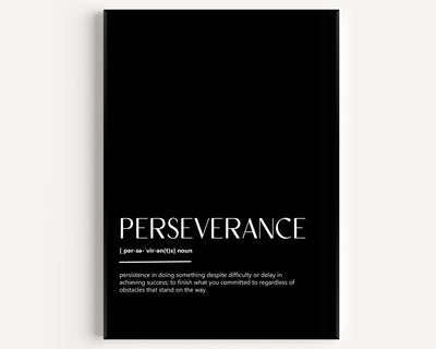 Perseverance Definition Print - Magic Posters