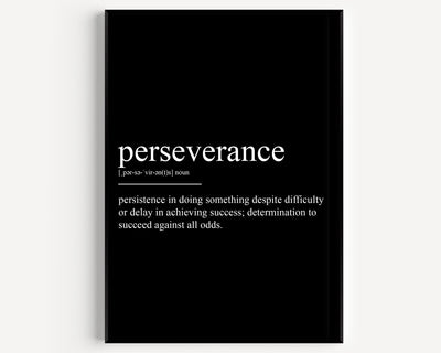 Perseverance Definition Print V2 - Magic Posters