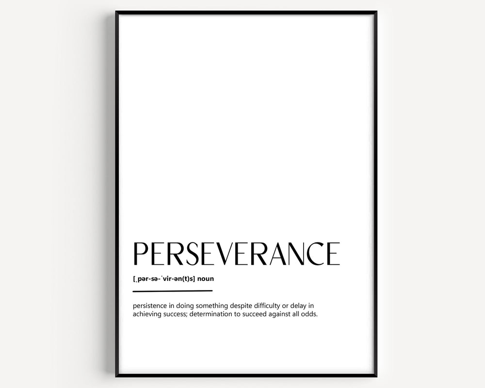 Perseverance Definition Print V2 - Magic Posters