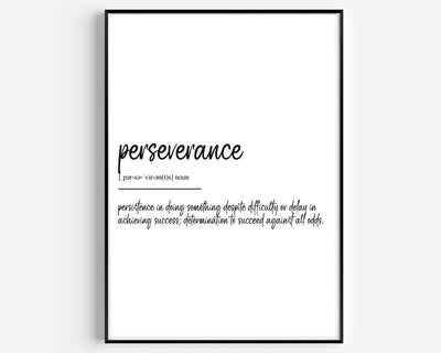 Perseverance Definition Print V2 - Magic Posters