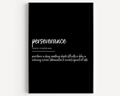Perseverance Definition Print V2 - Magic Posters