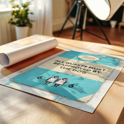 Personalised Book Cover Art Print (Aqua Blue) - Magic Posters