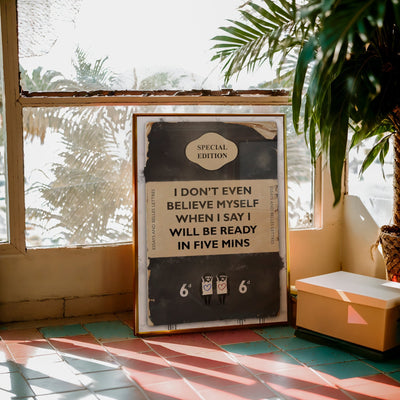 Personalised Book Cover Art Print (Black) - Magic Posters